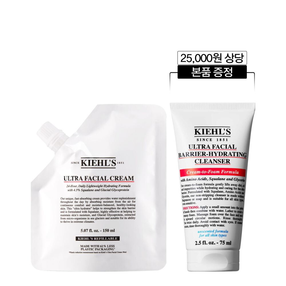 울트라 훼이셜 크림 리필 파우치 150ml 세트