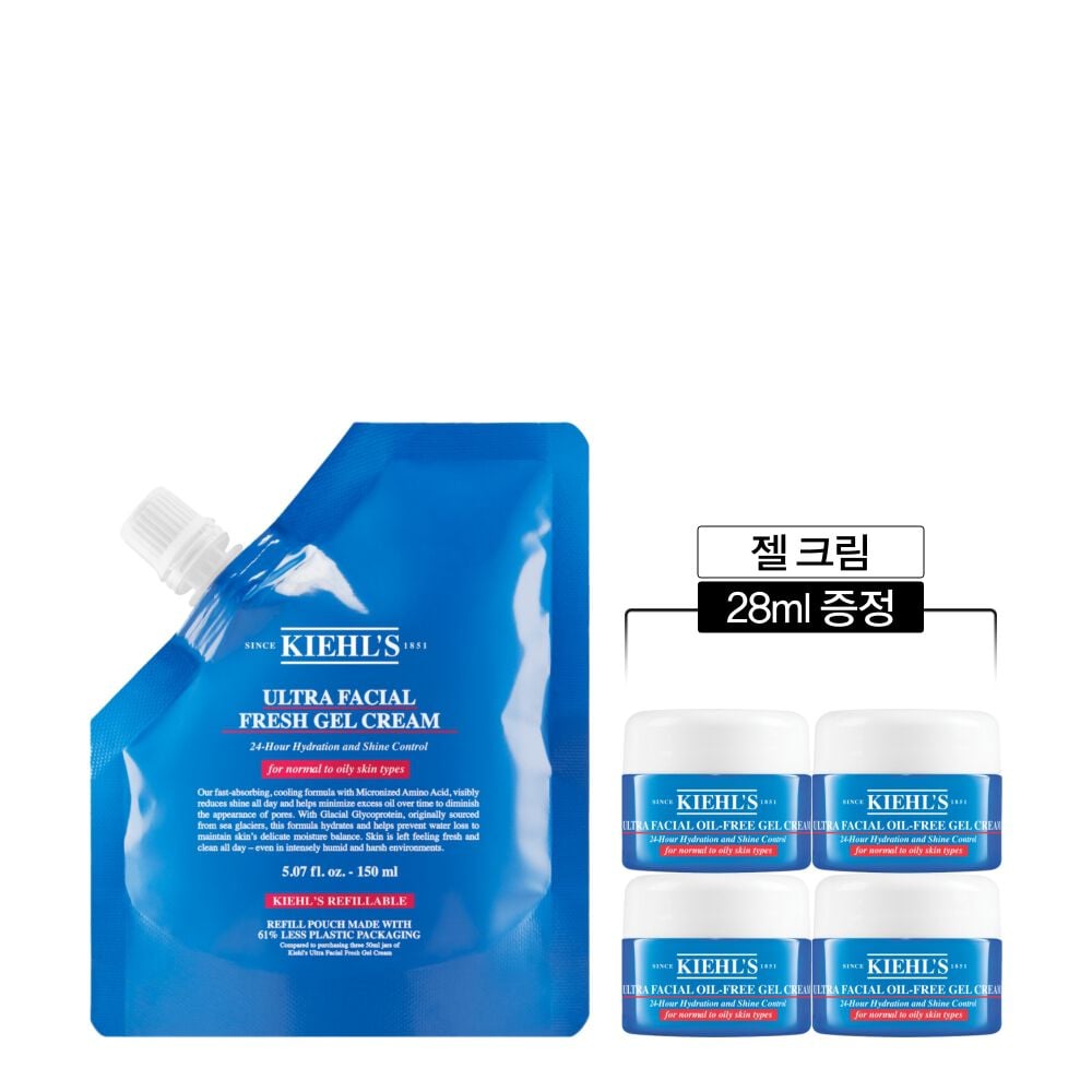 울트라 훼이셜 오일 프리 젤 크림 150ML 리필 세트